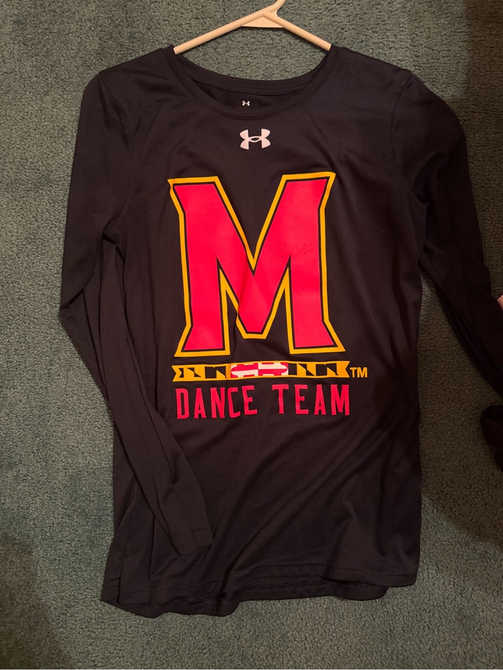 Under Armour Black Long Sleeve University of Maryland Dance Team Shirt
